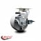 Service Caster 4 Inch Semi Steel Cast Iron Swivel Caster with Roller Bearing and Brake SCC SCC-20S420-SSR-TLB - alternate 3